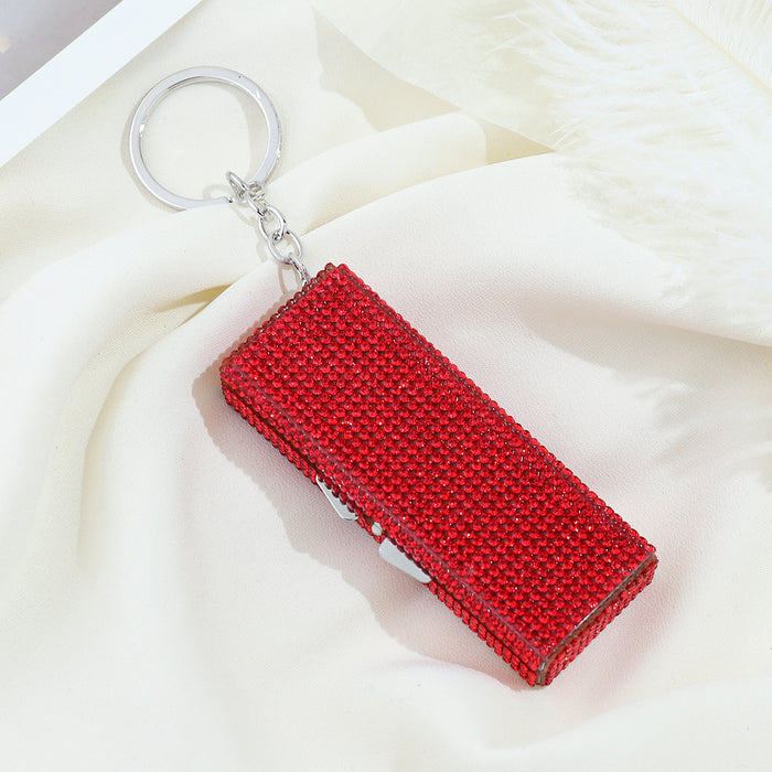 Wholesale Diamond-studded Aluminum Alloy Small Medicine Box Keychain JDC-KC-ZY018