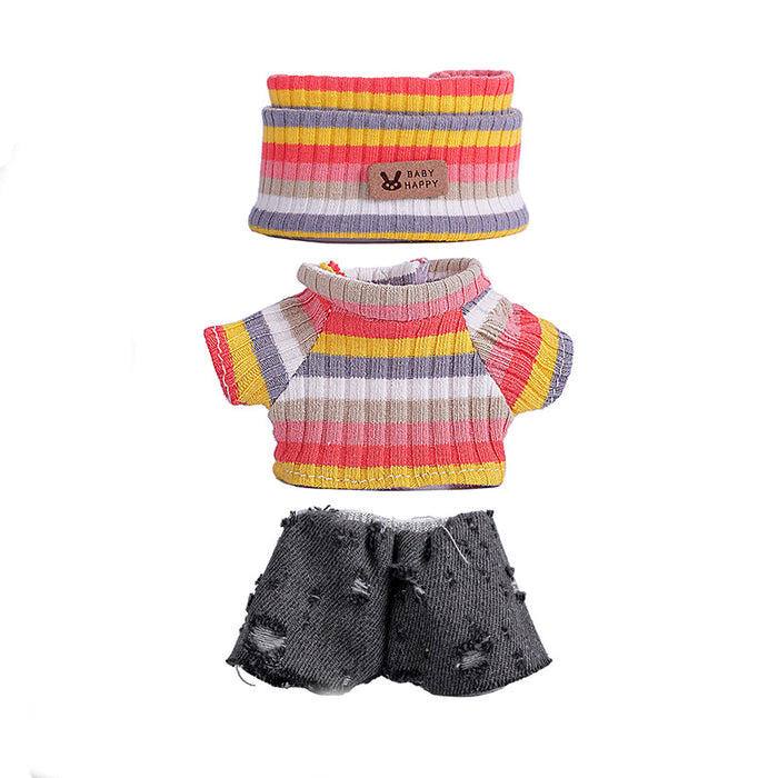 Wholesale 6pcs/set Only Clothes Are Suitable for Vinyl Dolls,  Plush Dolls and Other Wearable Wool Clothes to Change Clothes