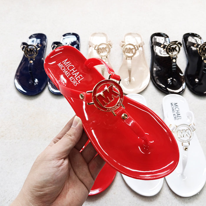 Wholesale 2024 Summer New Beach Herringbone Flip Toe Clip Crystal Jelly Slippers JDC-SP-YaNuo001