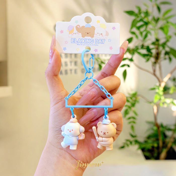 Wholesale Little Sugar Bean Little Cat Little Dog Series PVC Keychain