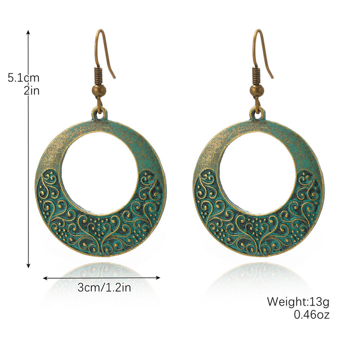 Wholesale Bohemian Retro Vintage Turquoise Earring Set