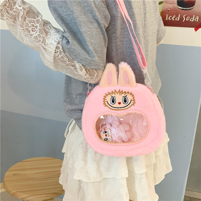 Wholesale Stuffed Bag Women' s Crossbody Bag Cartoon Kidsren' s Bag Ins New Cute Little Girl Doll Handbag Shoulder Bag