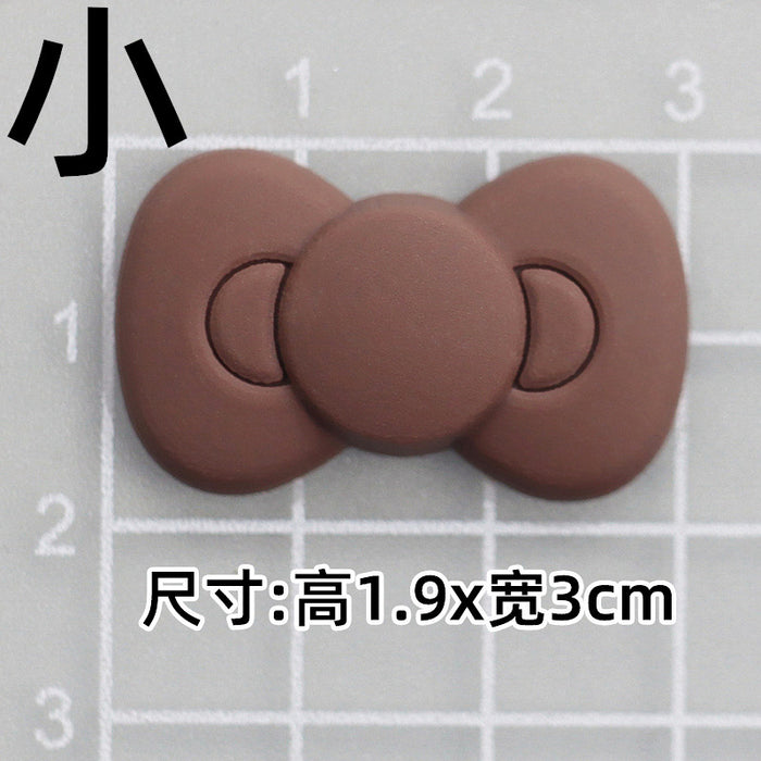 Wholesale 10pcs Cat Bow PVC Soft Adhesive Patch Mobile Phone Case Hole Slippers Accessories Water Cup Accessories