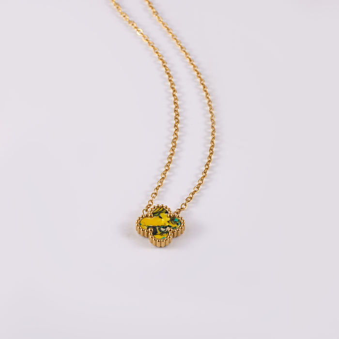 Wholesale Stainless Steel Four-Leaf Clover Collarbone Necklace