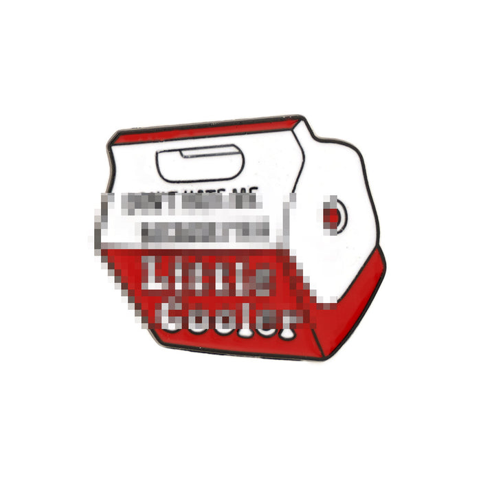 Wholesale Creative Metal Milk Box Brooch Fun English Letter Badge Pin Everyday Fashion Accessory For Boutique Resale