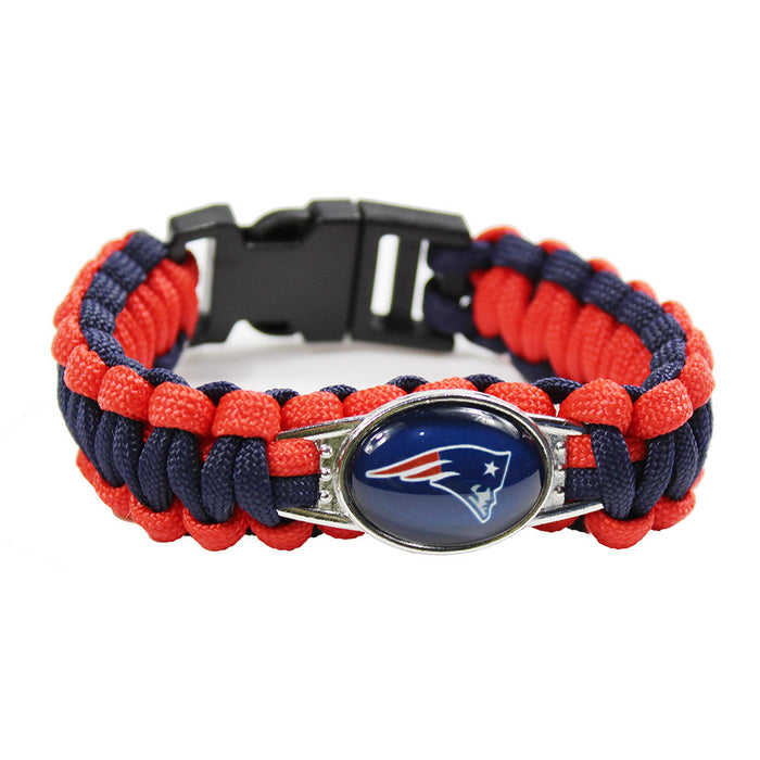 Wholesale  Football Team Woven Bracelet Outdoor Lifesaving Bracelet