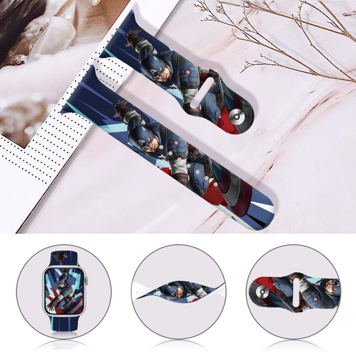 Wholesale Printed Silicone Watch Strap JDC-WD-NuoQi025