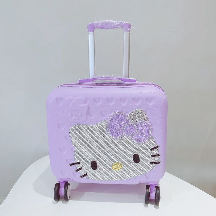 Wholesale Children's Cat Pink Trolley Suitcase with Rhinestones JDC-CS-MingJu002