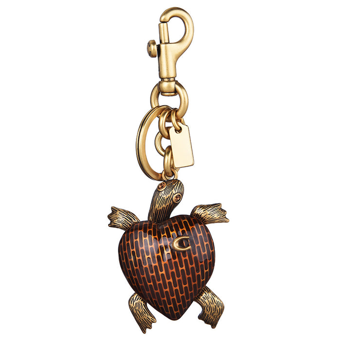 Wholesale Vintage Turtle Heart Bag Charm Keychain Gold Tone Zinc Alloy Fashion Accessory Trendy Gift