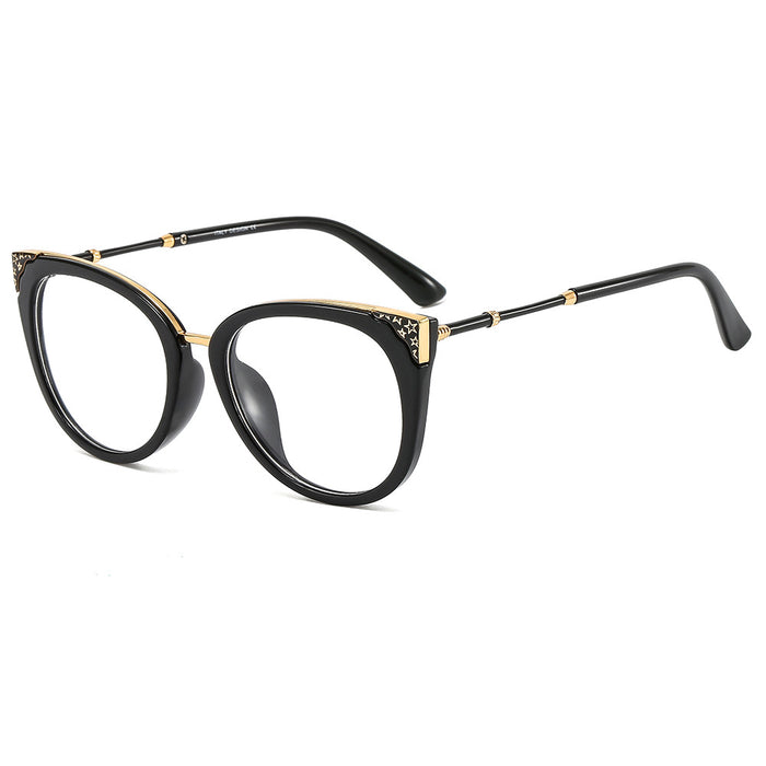 Wholesale Women' s Polarized Cat-Eye Sunglasses with Star Accents