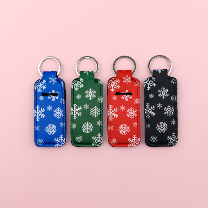 Wholesale Snowflake Pattern Lipstick Case Keychain