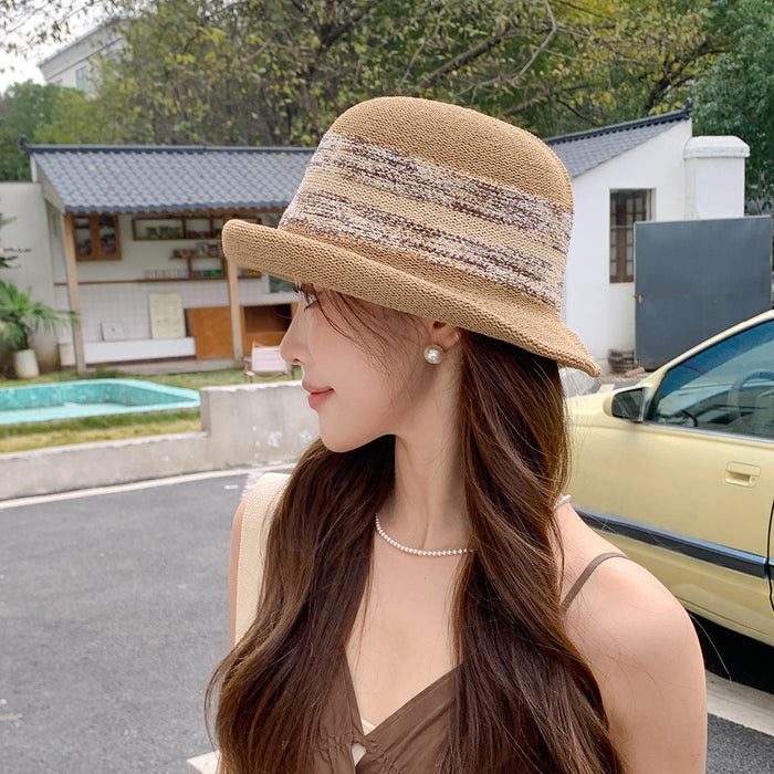 Wholesale  Women's Fashionable Elegant Face Outdoor Travel Sunshade Breathable Hat