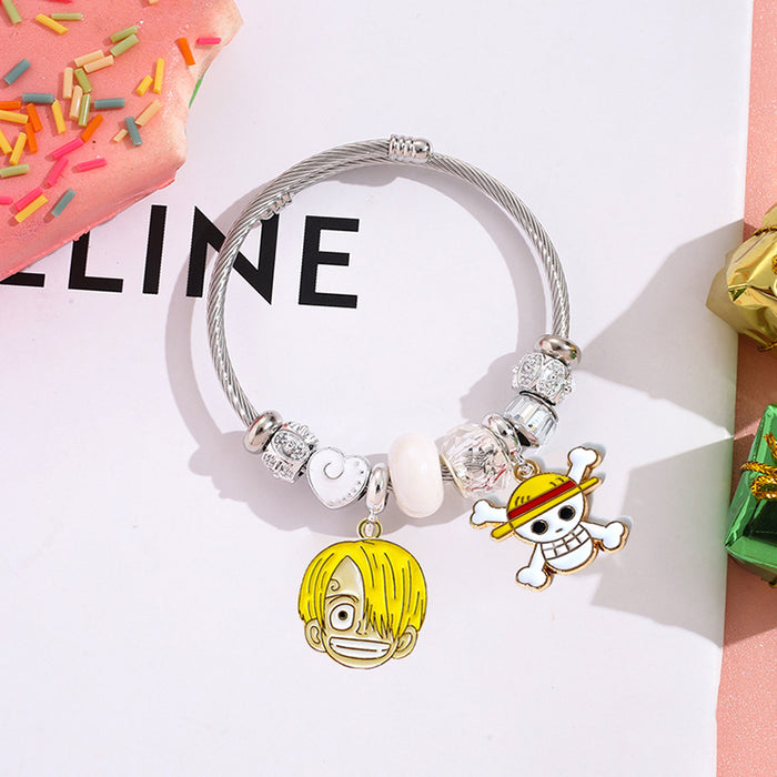Wholesale Anime Stainless Steel Pendant Bracelet Fashion Jewelry Accessory for Women MOQ≥2