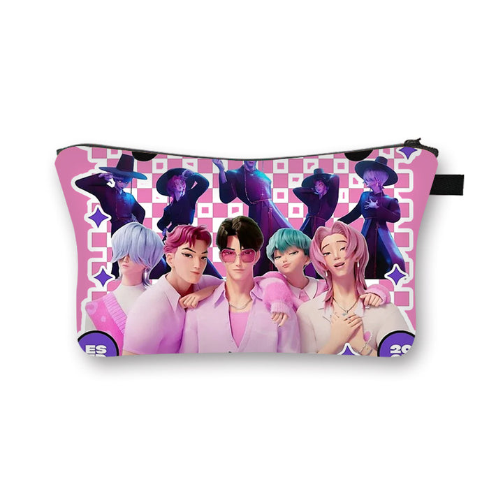 Wholesale Kpop Girls'  large capacity desktop storage cosmetic bag