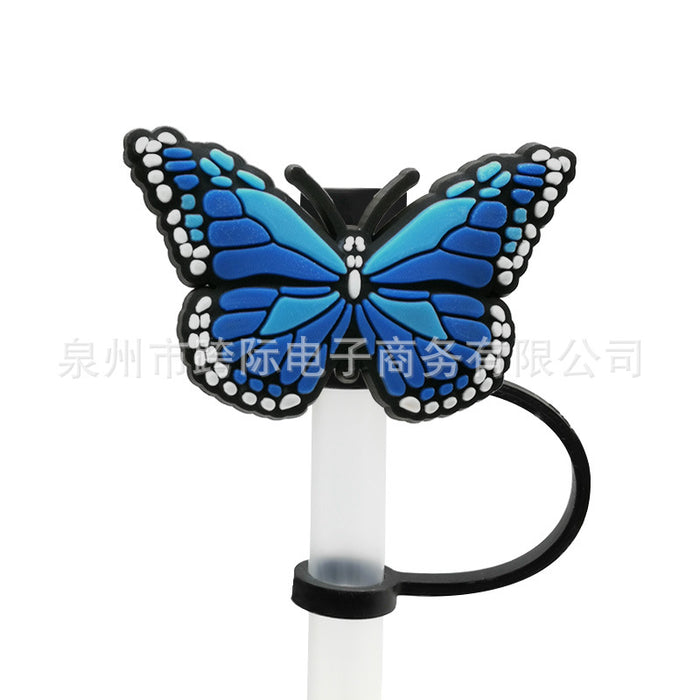 Wholesale 10pcs Silicone Butterfly Style Straw Cover JDC-SCR-KuaJ009