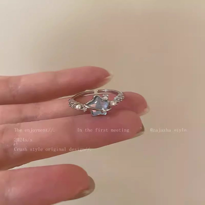 Wholesale Open mouth ring, female niche, high-end couple, index finger ring, exquisite and adjustable ring