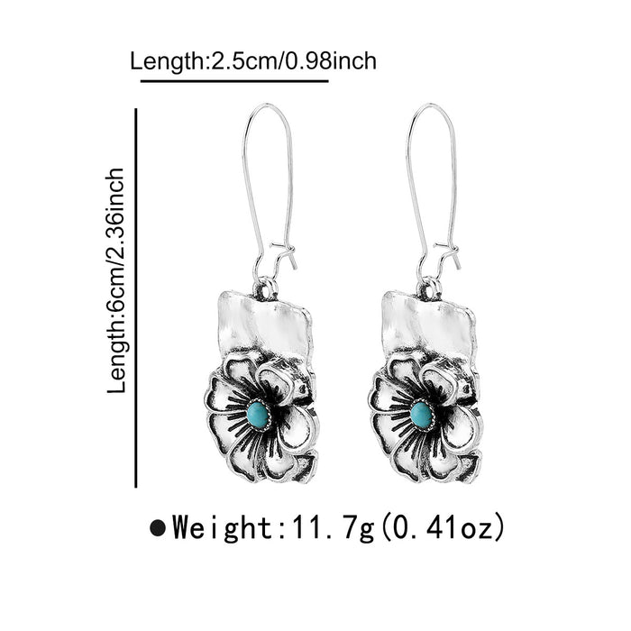 Wholesale Ethnic-style retro cactus carved earrings