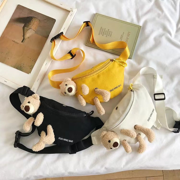 Wholesale Children's Bag Canvas Small Chest Bag Waist Bag All-match Shoulder Crossbody Bag