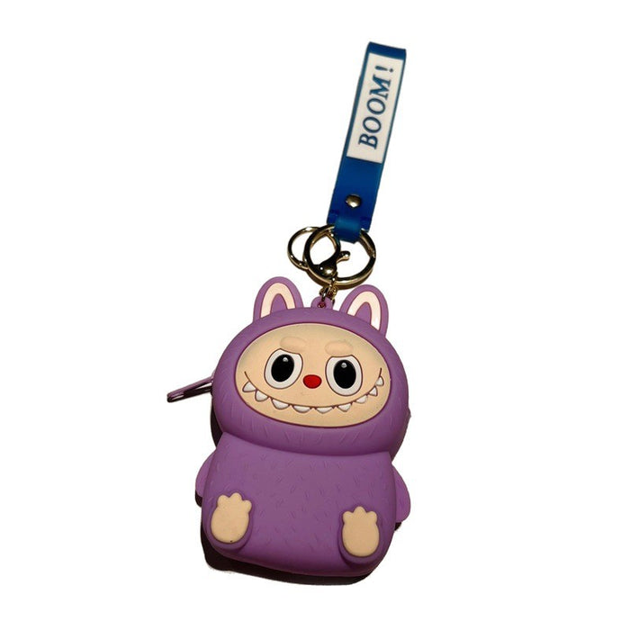 Wholesale Cute sitting cartoon character coin purse keychains