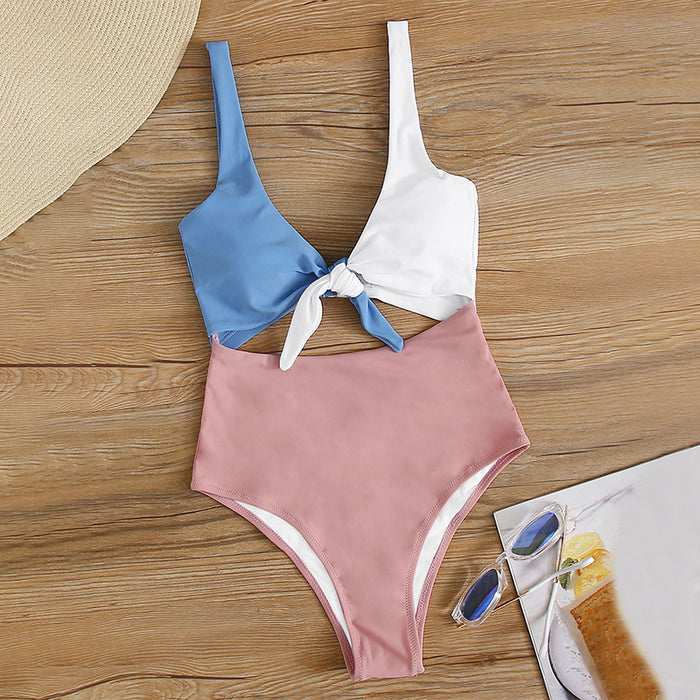 Wholesale Nylon Color Block One-piece Swimsuit JDC-SW-Chengm001