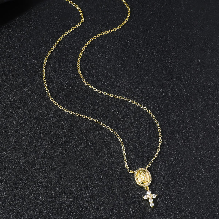Wholesale Unique and personalized Virgin Cross pendant necklace