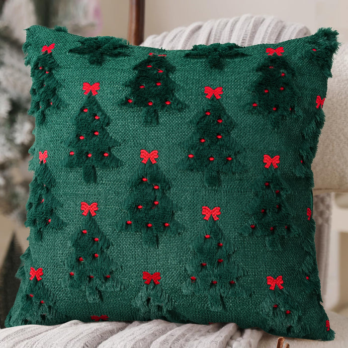 Wholesale Christmas bow embroidered pillowcase