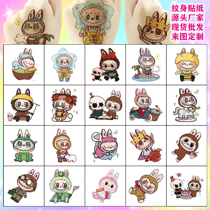 Wholesale 5X5Cm Cartoon Tattoo Decorative Stickers