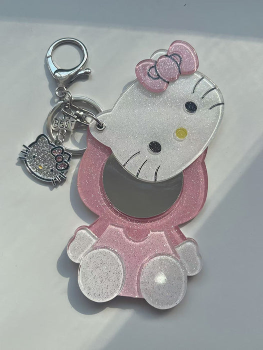 Wholesale Cute Cartoon Cat Mirror Keychain