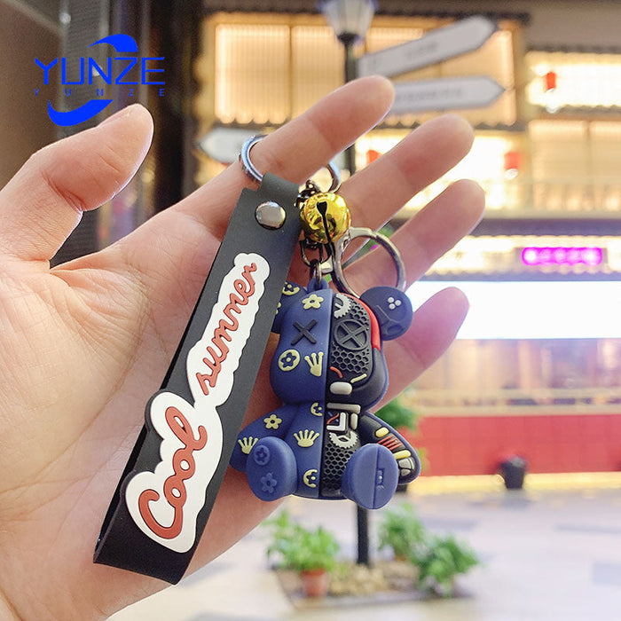 Wholesale Half Anatomy Mechanical Bear Keychain JDC-KC-YunZ008