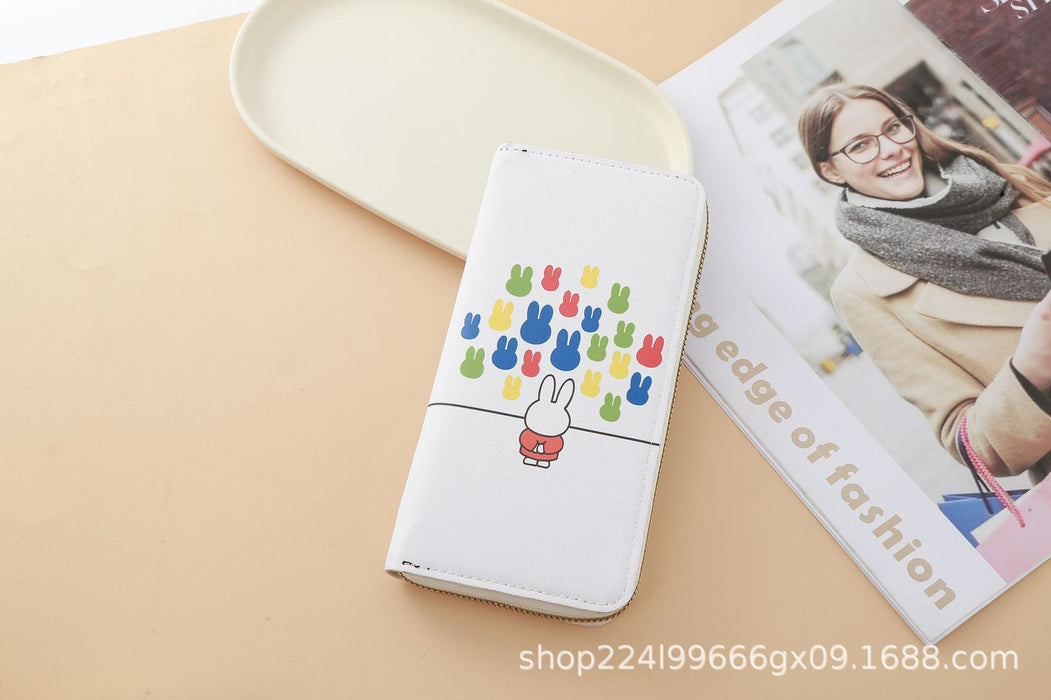 Wholesale PU Leather Cartoon Rabbit Coin Purse Card Holder Wallet Color Block Everyday Fashion Accessory