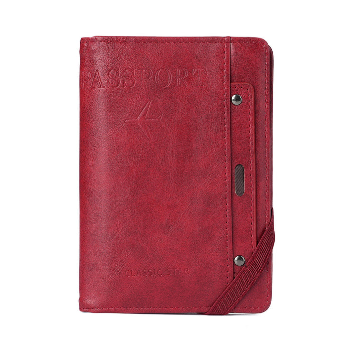 Wholesale Modern Black PU Passport Holder with Vaccine Card Slot - Travel Essential