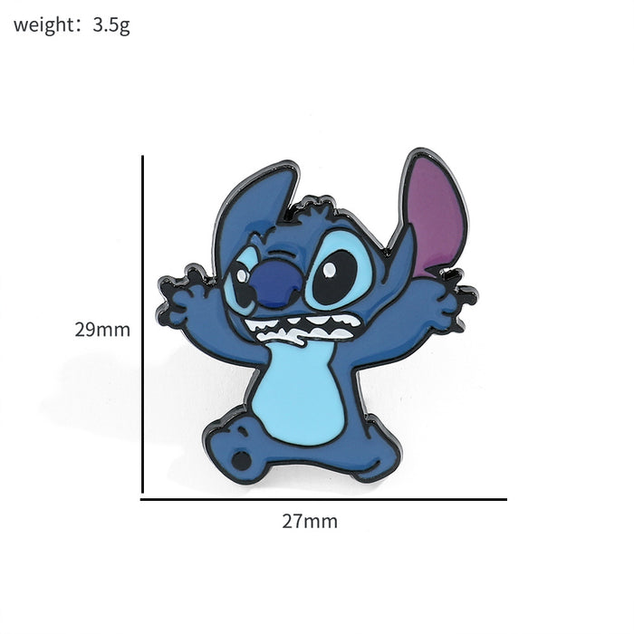 Wholesale Cute cartoon brooch funny  metal badge alloy drop oil bag accessories