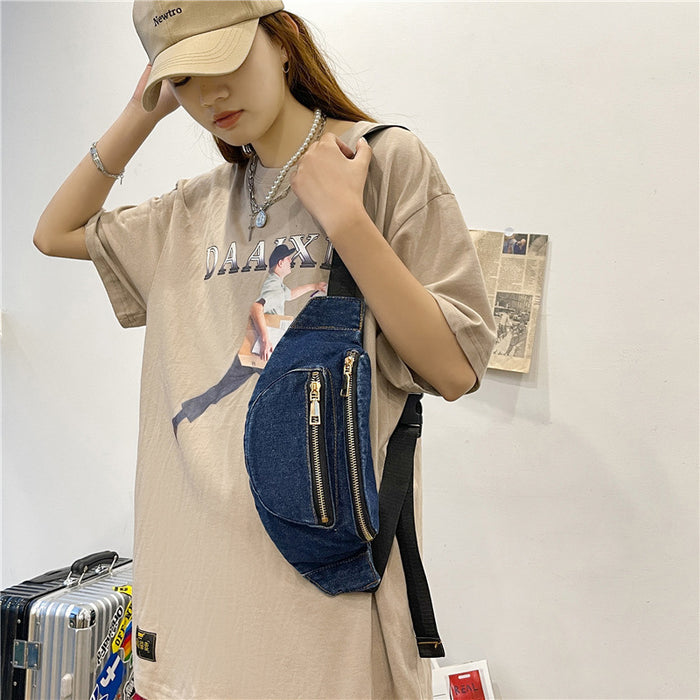 Wholesale Denim Shoulder Messenger Bag JDC-SD-GangL001