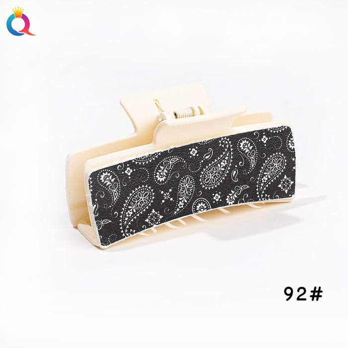 Wholesale  leopard print retro square Hair Clips