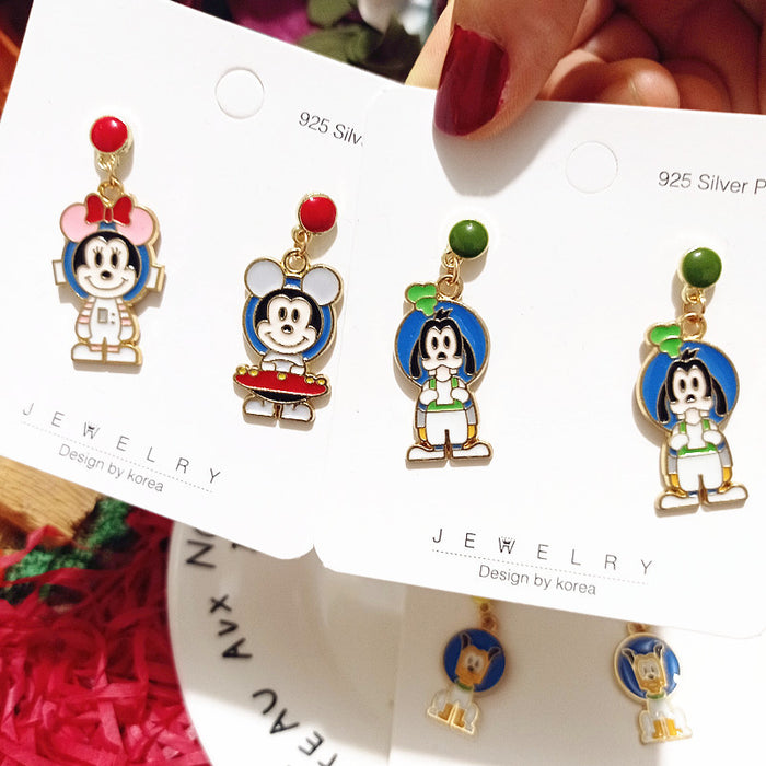 Wholesale Cute Cartoon Astronaut Alloy Earrings JDC-ES-Xingj029