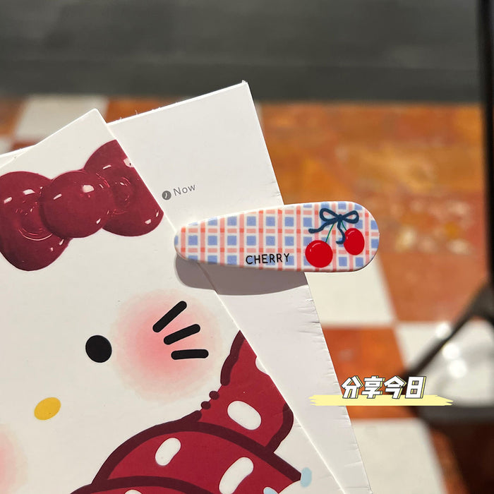 Wholesale Handmade Cartoon Polka Dot Checkered Children' s Hair Clip