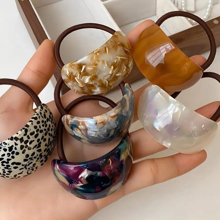 Wholesale Exquisite circular elastic band tied hair bun head semi tied hair, simple ponytail hair rope headband accessory