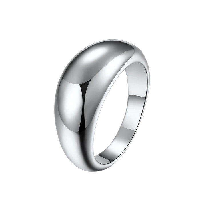 Wholesale Advanced retro waterdrop ring titanium steel ring, personalized neutral ring
