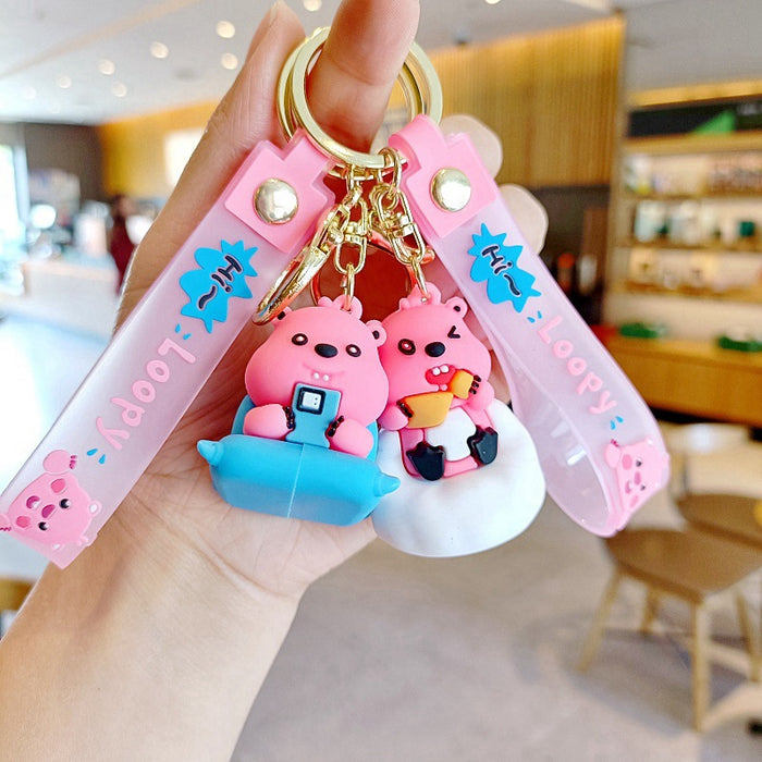 Wholesale Silicone Cartoon Doll Keychain JDC-KC-MingT198