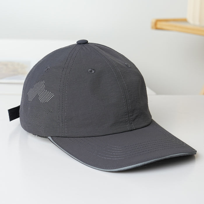 Wholesale Quick drying waterproof baseball cap, casual duckbill cap, perforated breathable reflective cap