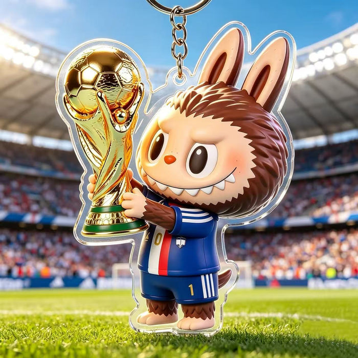 Wholesale World Cup Trendy Theme Acrylic Keychain Soccer Jersey Cartoon Design MOQ≥2