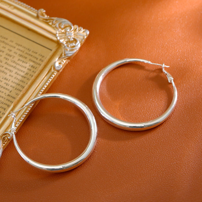 Wholesale Circle earrings, large circle earrings, women's earrings, plain circle earrings, new earrings