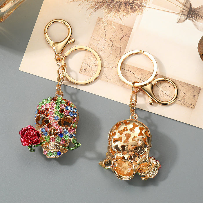 Wholesale Skeleton Skull Zinc Alloy Keychain Car Key Accessory Bag Charm Gift