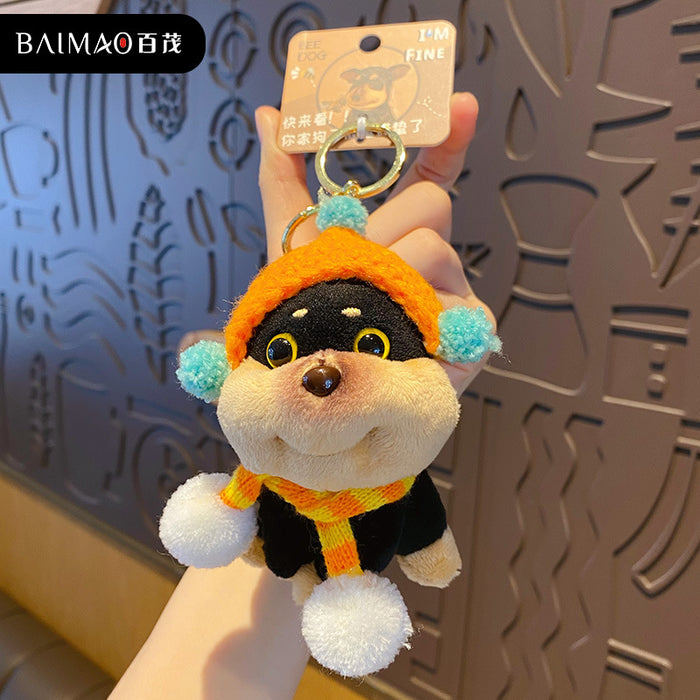Wholesale Original funny plush toy keychain, cute and exquisite plush toy bag pendant