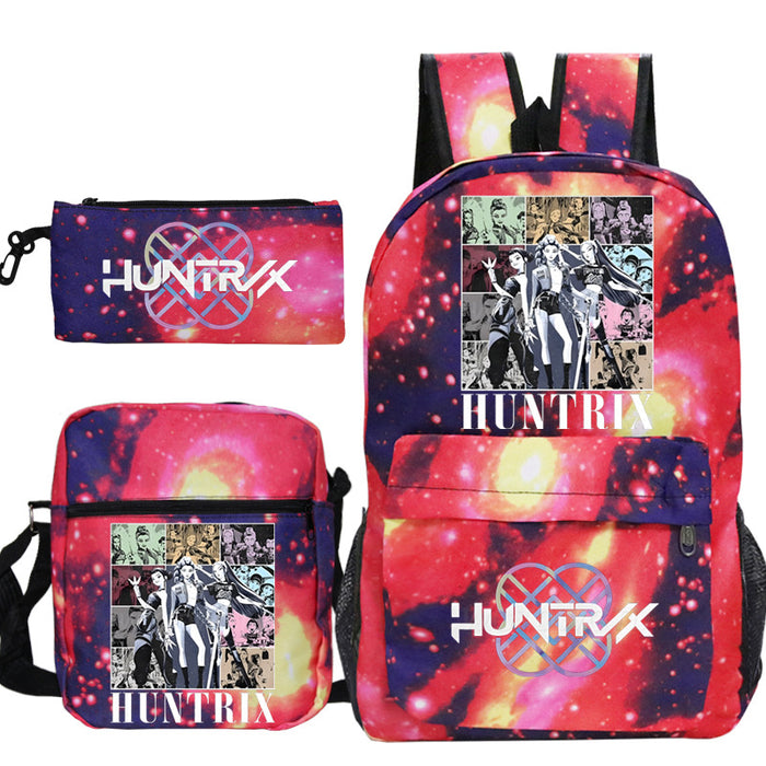 Wholesale Kpop backpack,  anime school bag , lightweight student backpack,  three-piece set