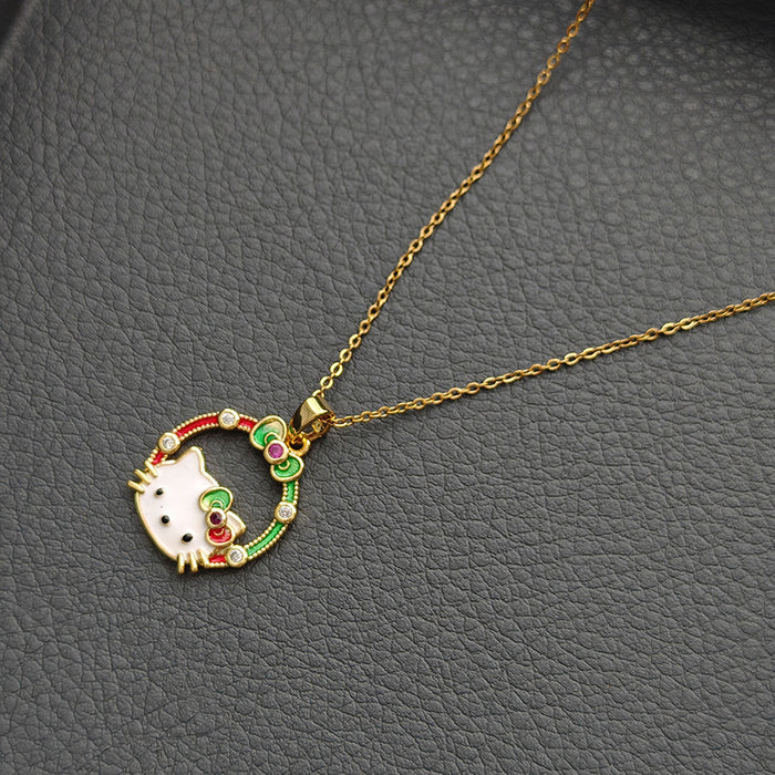 Wholesale Women's Stainless steel Necklace Sweet Cute Pendant choker necklace