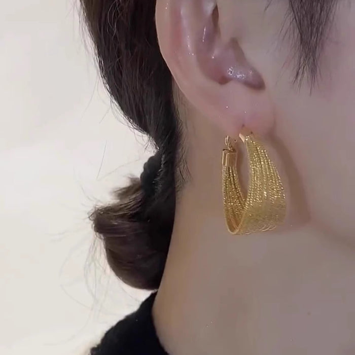 Wholesale Multi-layer Line Ring Earrings