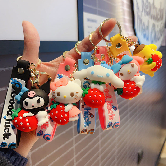 Wholesale Strawberry Fruit Doll Keychain JDC-KC-OShi042