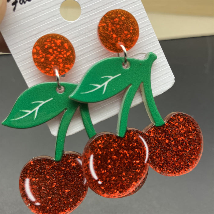 Wholesale Fruit Acrylic Earrings Fashion Accessory Gift Boutique