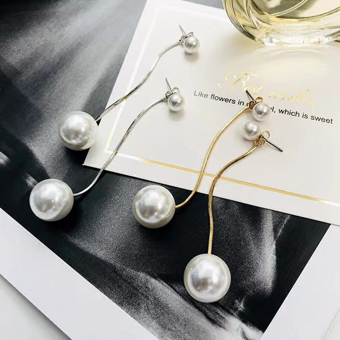 Wholesale Fairy Pearl Earrings Women's Fashion Pendant Long Earrings